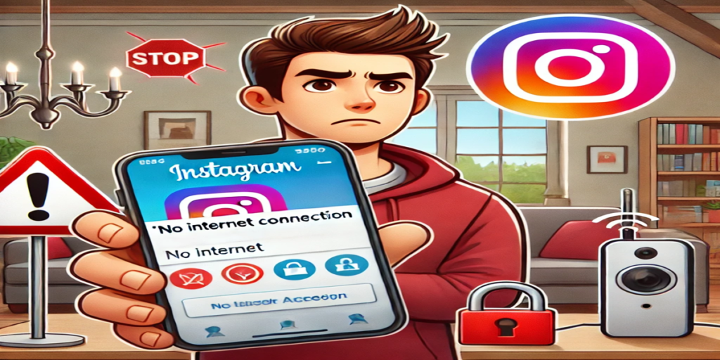 no internet connection instagram blocked